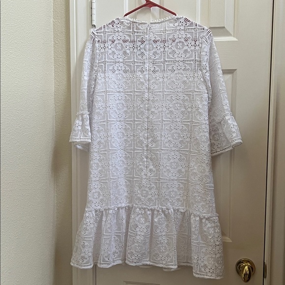 Kate Spade lace flounce shift dress - Picture 5 of 6